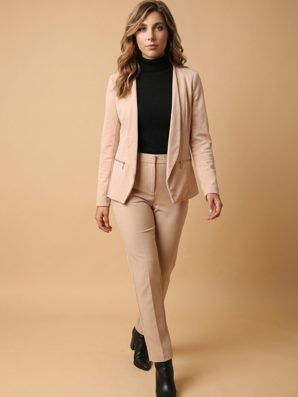 Vero Moda Blush Beige Tailored Blazer